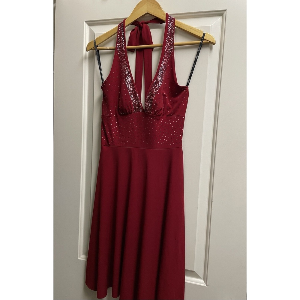 Womens Xoxo Collection Formal Dress, Red With Silver Detailing, Small